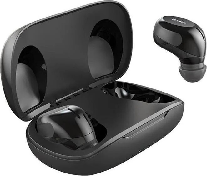 Φωτογραφία προϊόντος: Awei T20 In-ear Bluetooth Handsfree Ακουστικά με Αντοχή στον Ιδρώτα και Θήκη Φόρτισης Μαύρα