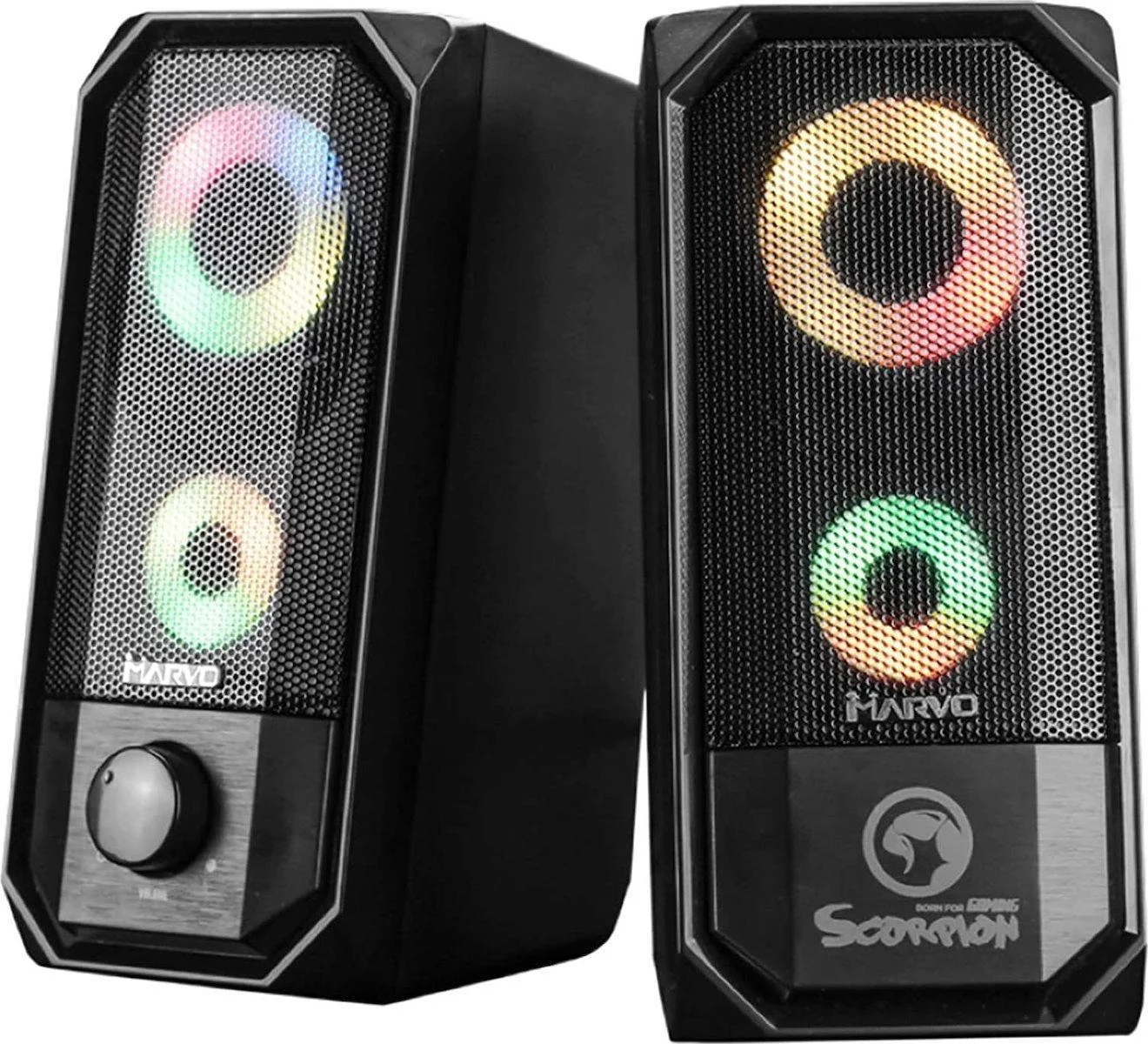 Φωτογραφία προϊόντος: OEM Marvo Scorpion SG-265 Ηχεία Υπολογιστή 2.0 με RGB Φωτισμό και Ισχύ 6W σε Μαύρο Χρώμα