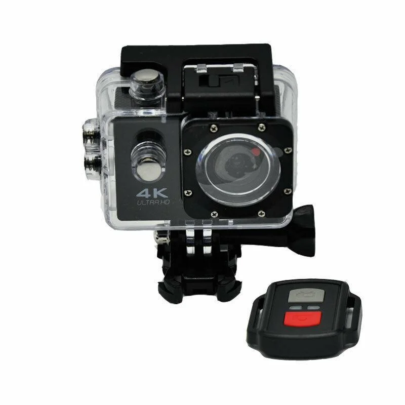 Φωτογραφία προϊόντος: OEM 4K Sports Ultra HD Action Camera HD (720p) Υποβρύχια (με Θήκη) με WiFi Μαύρη με Οθόνη 2"