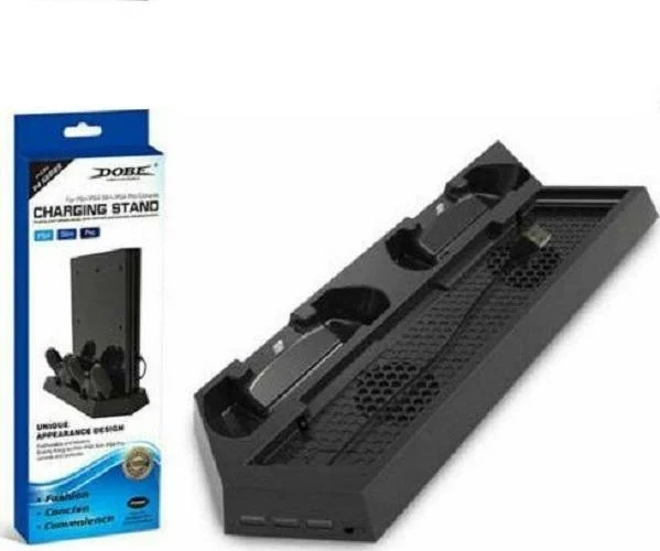 Φωτογραφία προϊόντος: OEM Dobe Charging Stand with Fan for 2 Controllers PS4