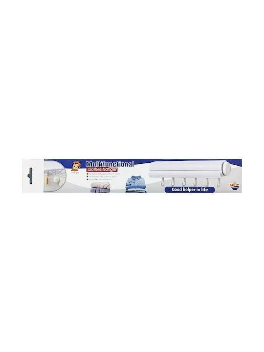 Φωτογραφία προϊόντος: OEM Κρεμάστρα Τοίχου Multifunctional Clothes Hanger Πλαστική 5 Θέσεων Λευκή