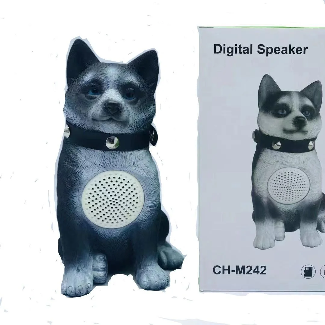 Φωτογραφία προϊόντος: OEM CH-M242 Puppy Wolf Ηχείο Bluetooth 3W με Ραδιόφωνο και διάρκεια μπαταρίας έως 5 ώρες Γκρι