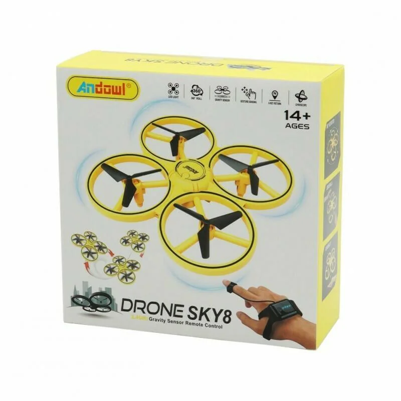 Φωτογραφία προϊόντος: Andowl Quadcopter Sky 8 Παιδικό Drone 2.4 GHz χωρίς Κάμερα με Φωτάκια