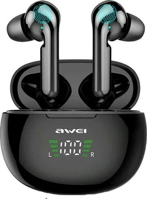 Φωτογραφία προϊόντος: Awei T15P In-ear Bluetooth Handsfree Ακουστικά με Θήκη Φόρτισης Μαύρα