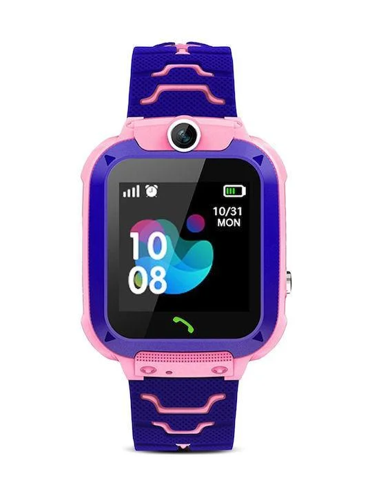 Φωτογραφία προϊόντος: OEM Παιδικό Smartwatch με GPS και Καουτσούκ/Πλαστικό Λουράκι Μωβ Q12