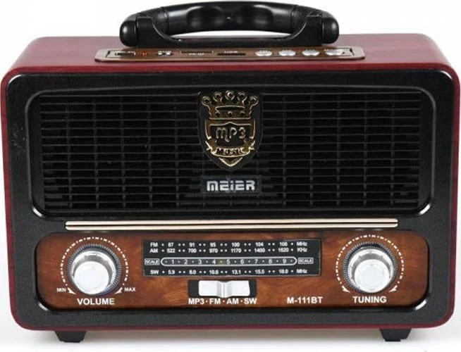 Φωτογραφία προϊόντος: OEM M111BT Retro Επιτραπέζιο Ραδιόφωνο Επαναφορτιζόμενο με Bluetooth Μαύρο