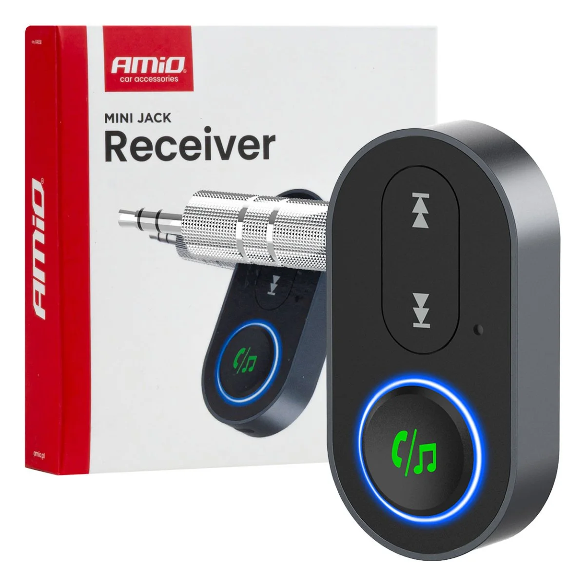 Φωτογραφία προϊόντος: AMIO Amio - Bluetooth Δέκτης (Receiver) για Ασύρματη Μετάδοση Ήχου με υποδοχή Mini Jack 3.5mm για Αυτοκίνητα και Ηχοσυστήματα - 1 τεμ. (04658/AM) 04658/AM