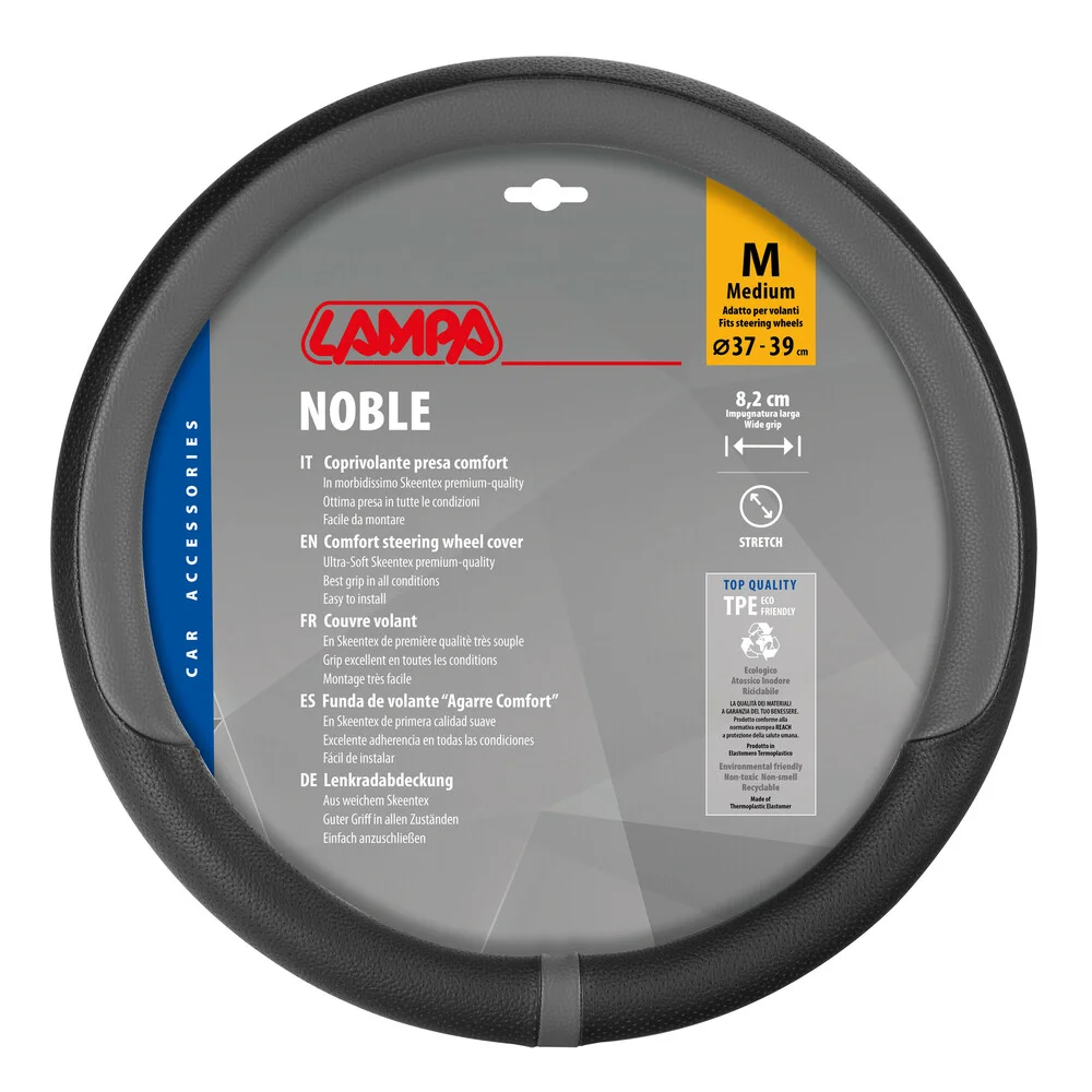 Φωτογραφία προϊόντος: Lampa ΚΑΛΥΜΜΑ ΤΙΜΟΝΙΟΥ NOBLE (M) 37/39cm ΜΑΥΡΟ/ΓΚΡΙ ΟΙΚΟΛΟΓΙΚΟ ΔΕΡΜΑ ΑΟΣΜΟ (ΠΑΧΟΣ 8,2cm) LAMPA L3290.1