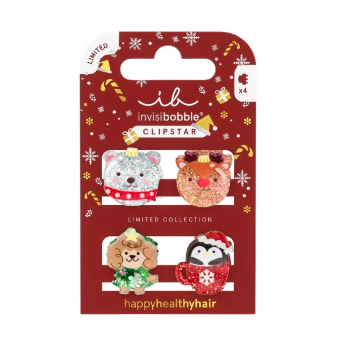 Φωτογραφία προϊόντος: Invisibobble Kids Clipstar Holidaymania Sparkle In a Cup Παιδικά Κλάμερ Μαλλιών 4τμχ