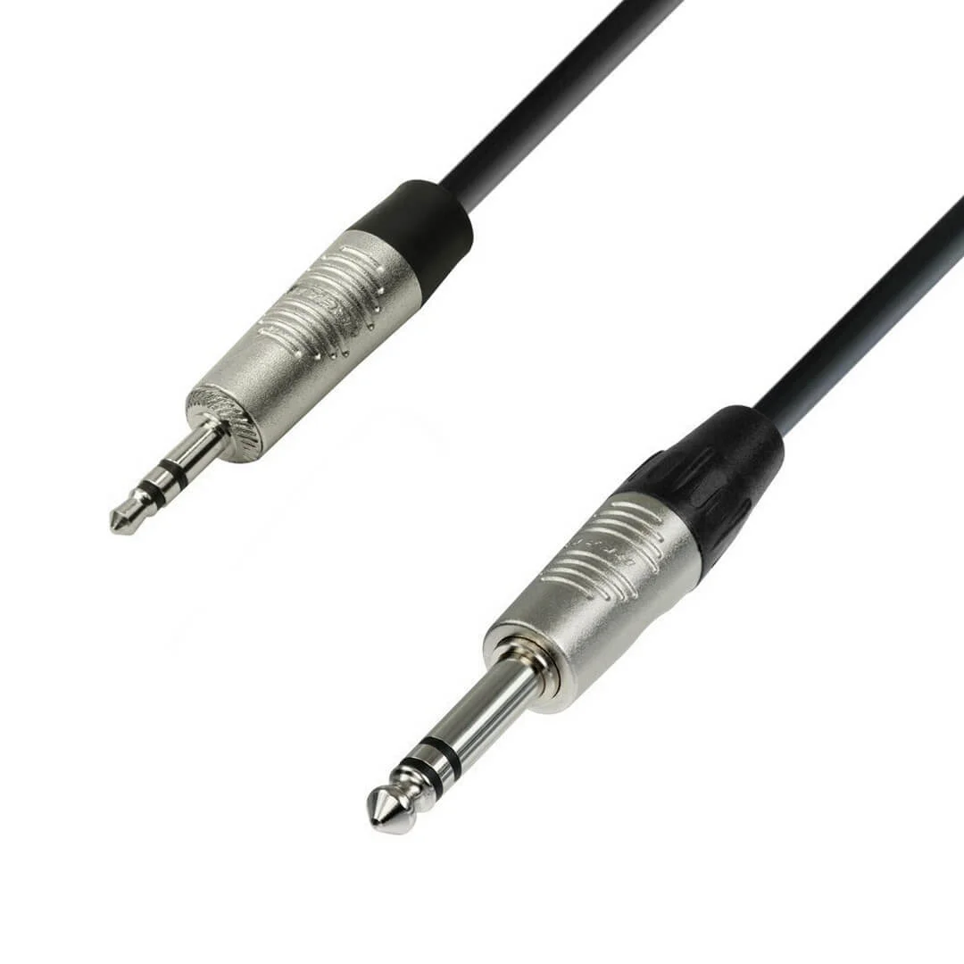 Φωτογραφία προϊόντος: Adam Hall K4BVW0150 4Star Series Καλώδιο Audio 1/4 Stereo Jack - 1/8 Stereo Jack 1,5m Μαύρο