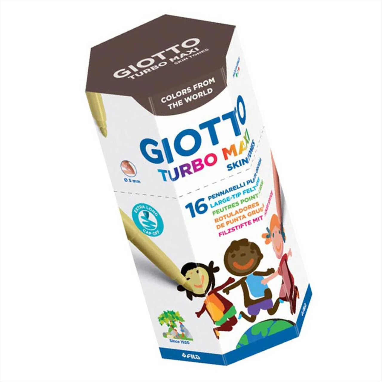 Φωτογραφία προϊόντος: Giotto Mαρκαδόροι Turbo Maxi Color Skin Tones 16 χρώματα (527700) - 000527700