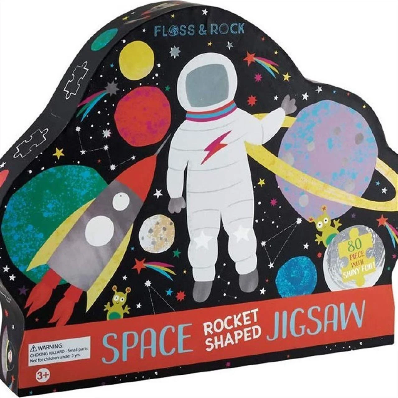 Φωτογραφία προϊόντος: Floss and Rock - Puzzle Space Rocket Shaped Jigsaw 80pcs. - 39P3530