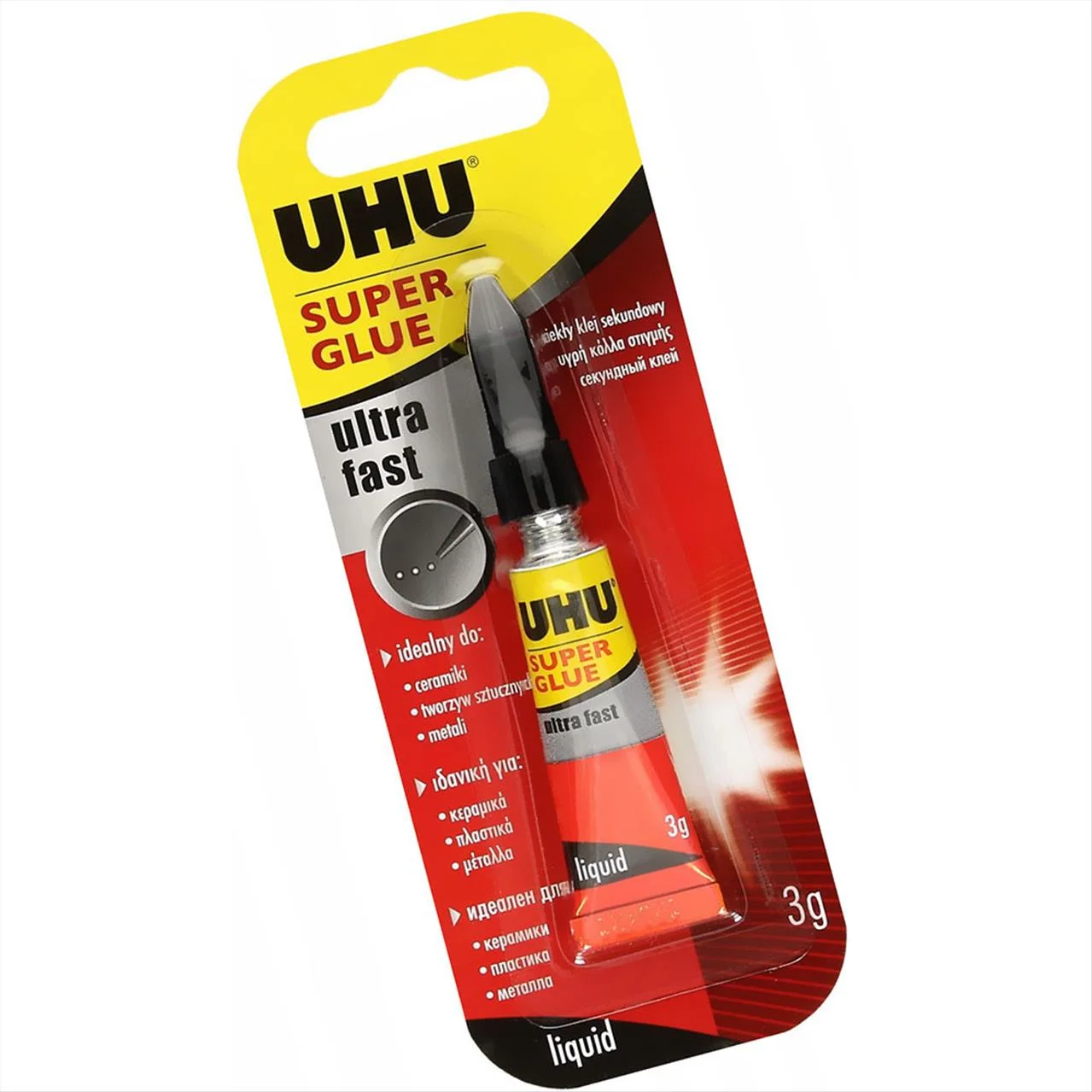 Φωτογραφία προϊόντος: UHU Κόλλα Στιγμής Super Glue Ultra Fast 3gr - 36321