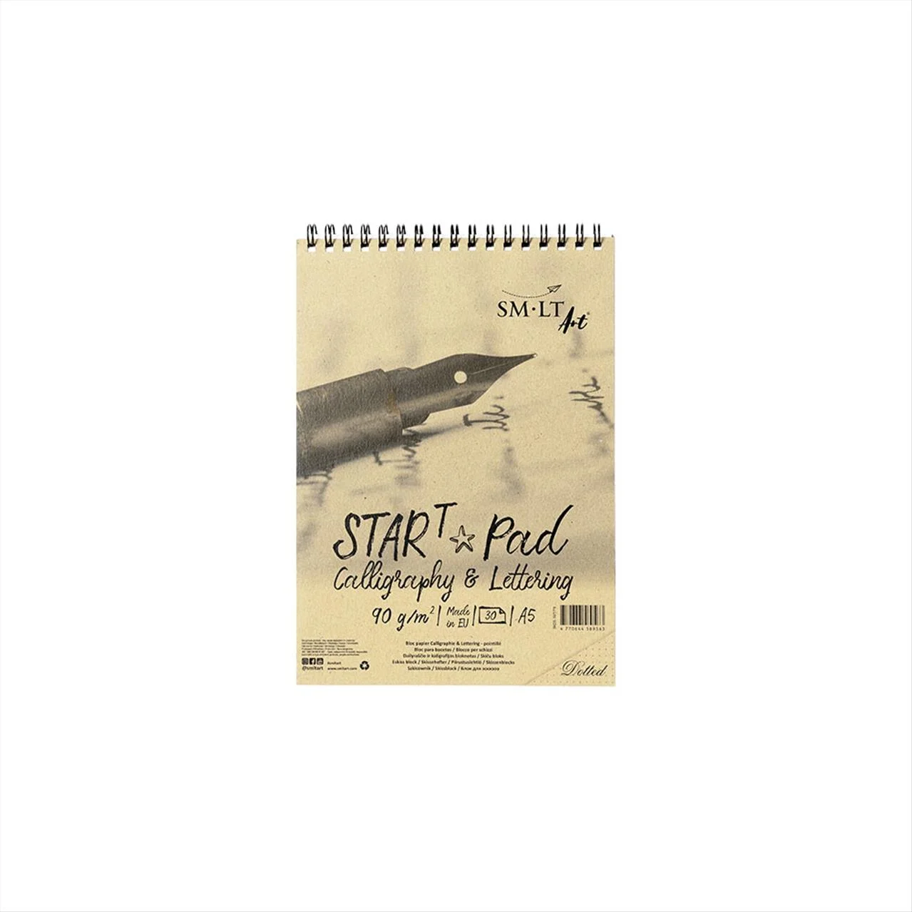 Φωτογραφία προϊόντος: OEM SM.LT Art Μπλοκ Σπιράλ Calligraphy & Lettering Start Pad Dots A5 90gr 30 Φύλλα - 238.591009