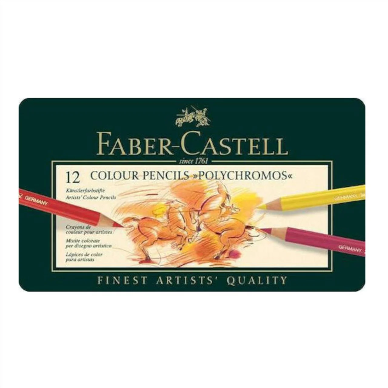 Φωτογραφία προϊόντος: Faber Castell Polychromos Colour Pencils Σε Μεταλλική Κασετίνα 12τμχ - 108110012