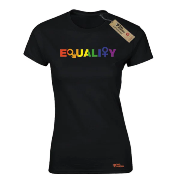 Φωτογραφία προϊόντος: Γυναικείο T-Shirt Equality Μαύρο – Takeposition Pride Edition