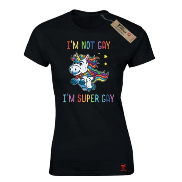 Φωτογραφία προϊόντος: Γυναικείο T-Shirt Super Gay Μαύρο – Takeposition Pride Edition