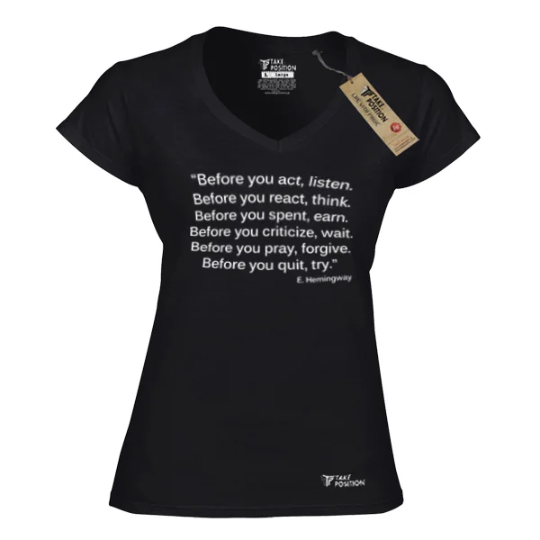 Φωτογραφία προϊόντος: ΓΥΝΑΙΚΕΙΟ T-SHIRT V ΛΑΙΜΟΚΟΨΗ, TAKEPOSITION, TRY, ΜΑΥΡΟ, 502-5018