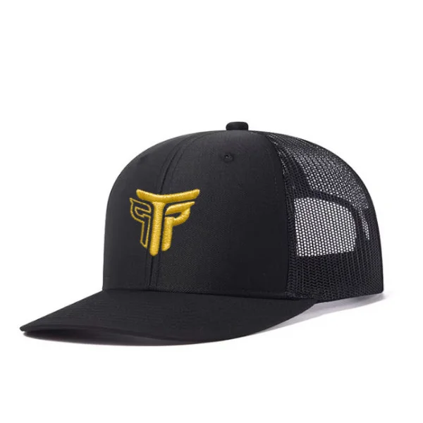 Φωτογραφία προϊόντος: Καπέλο Jockey Trucker Logo Κίτρινο Takeposition, χρώμα Μαύρο, 6 Panel Unisex Μαύρο 56-58cm