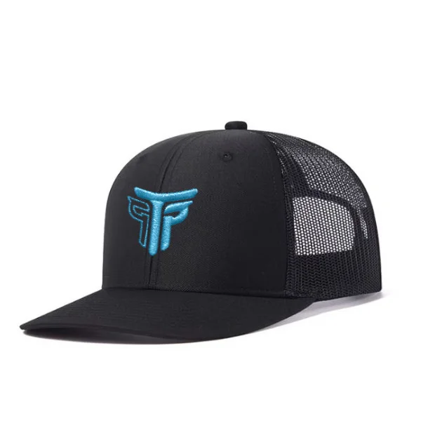 Φωτογραφία προϊόντος: Καπέλο Jockey Trucker Logo Τιρκουάζ Takeposition, χρώμα Μαύρο, 6 Panel Unisex Μαύρο 56-58cm