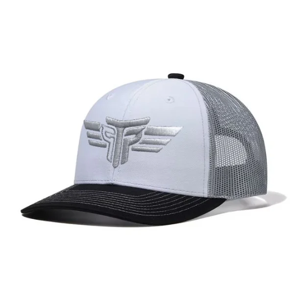 Φωτογραφία προϊόντος: Καπέλο Jockey Trucker 3D Κέντημα Logo Γκρι Takeposition, χρώμα Λευκό/ Μαύρο και Γκρι, 6 Panel Unisex Μαύρο 56-58cm