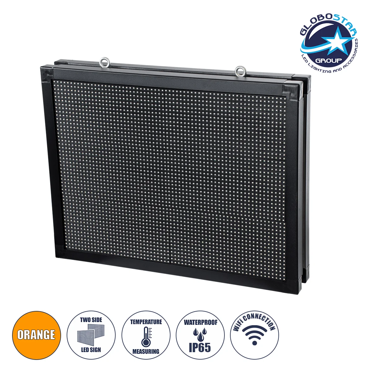 Φωτογραφία προϊόντος: GloboStar® DISPLAY 90807 LED Scrolling Display 64x48cm - Κυλιόμενη Ψηφιακή Πινακίδα / Επιγραφή Διπλής Όψης P10 LED SMD AC 220-240V - Λειτουργία μέσω Wi-Fi με Εφαρμογή APP - Αισθήτη
