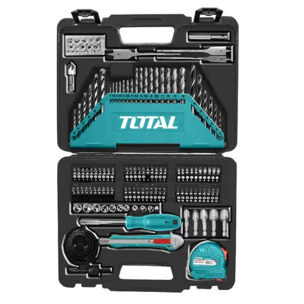 Φωτογραφία προϊόντος: TOTAL THKTAC011182 Εξαρτήματα Δραπάνου με Εργαλεία Σετ 118τμχ σε Βαλίτσα