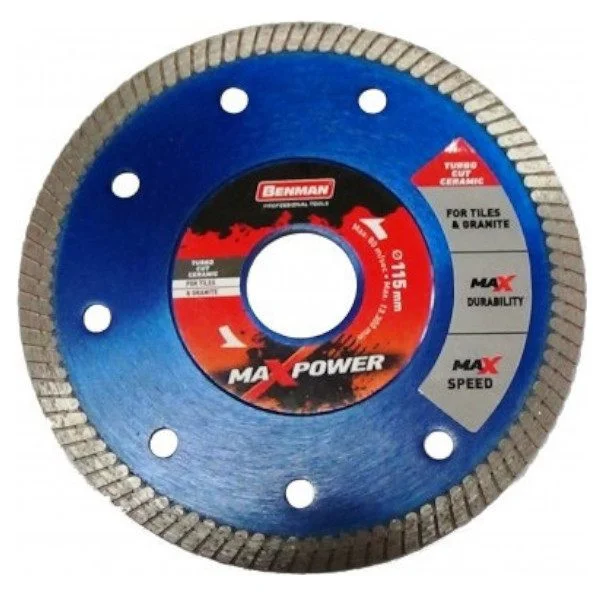 Φωτογραφία προϊόντος: BENMAN 74494 MaxPower Διαμαντόδισκος Κοπής Πλακιδίων Και Γρανίτη 115mm