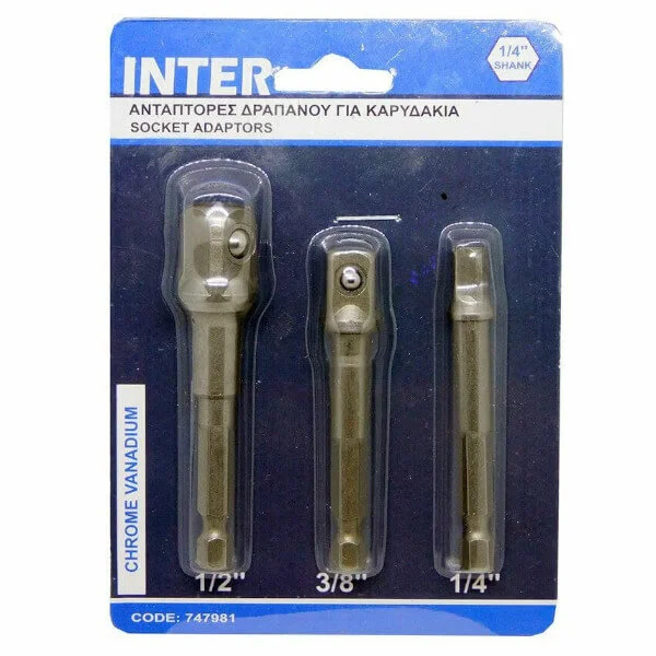 Φωτογραφία προϊόντος: OEM INTER 747981 Σετ Αντάπτορας Για Καρυδάκια 1/2,1/4,3/8