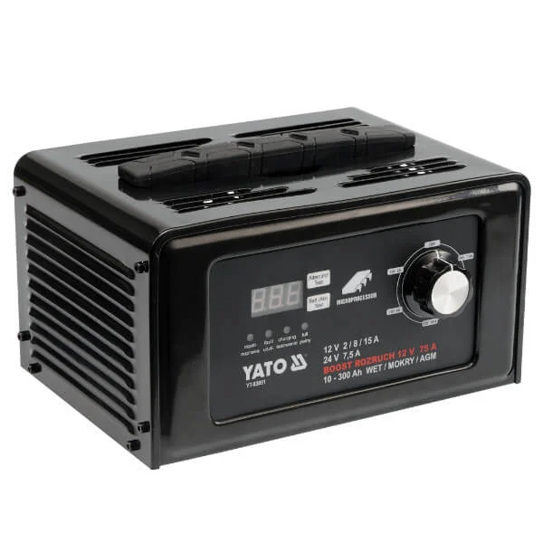 Φωτογραφία προϊόντος: YATO YT-83051 Φορτιστής Εκκινητής Μπαταριών 12V/24V