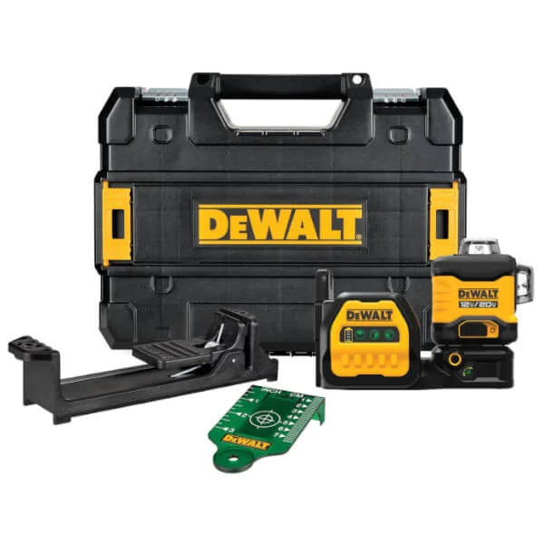 Φωτογραφία προϊόντος: DEWALT DCE089NG18 Αυτορυθμιζόμενο Λέιζερ Σταυρού Πράσινης Δέσμης Μπαταρίας 18V (SOLO)