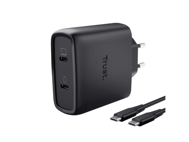 Φωτογραφία προϊόντος: Trust Maxo 65W 2P USB-C GaN Charger Black - 25525
