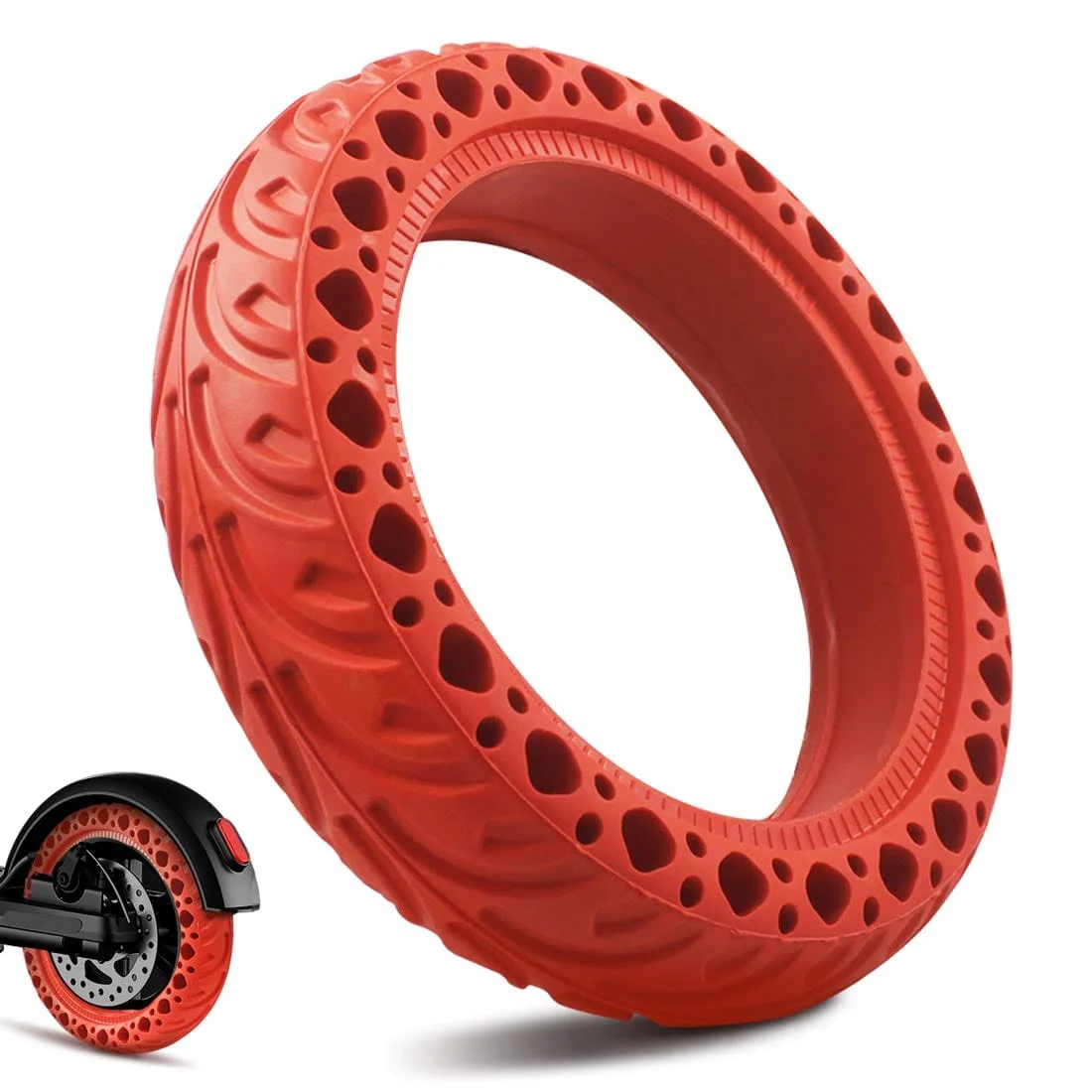 Φωτογραφία προϊόντος: eWHEEL SOLID HONEYCOMB V3 ΕΛΑΣΤΙΚΟ ΓΙΑ ΗΛΕΚΤΡΙΚΟ ΠΑΤΙΝΙ XIAOMI 8.5X2.0 RED