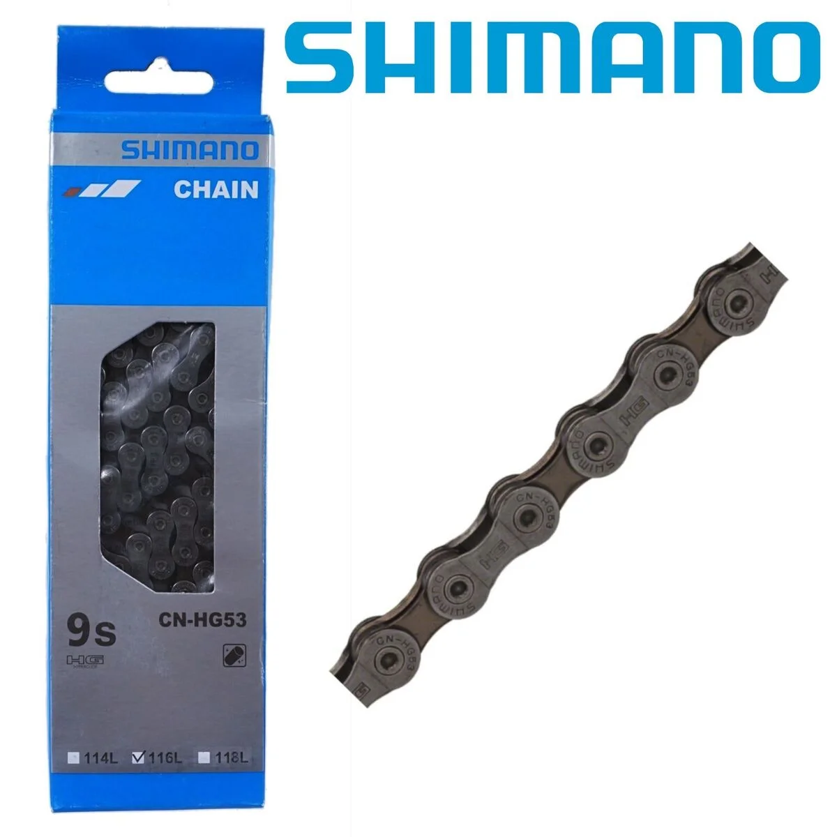 Φωτογραφία προϊόντος: SHIMANO CN-HG53 9sp DEORE ΑΛΥΣΙΔΑ ΠΟΔΗΛΑΤΟΥ ECNHG53C116I