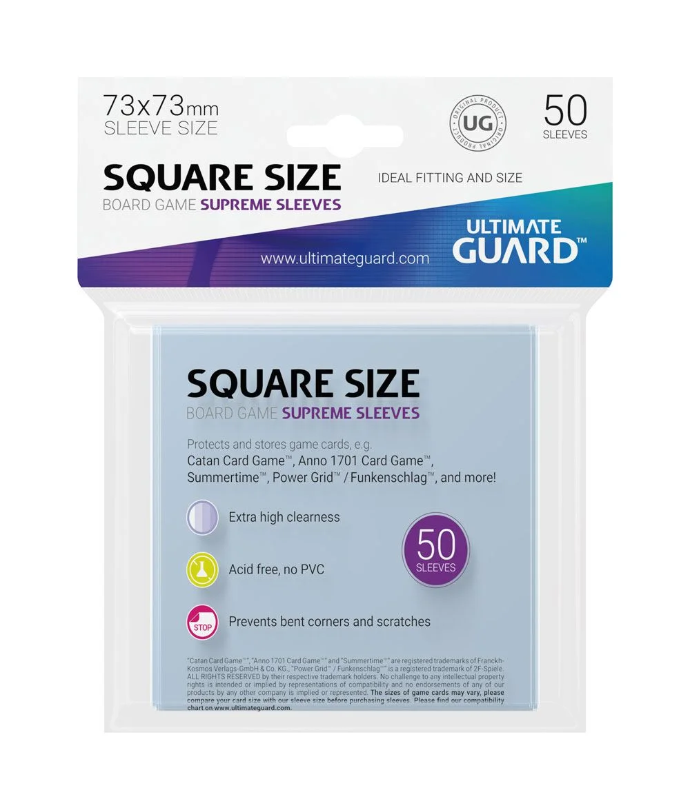 Φωτογραφία προϊόντος: Ultimate Guard Supreme Sleeves for Board Game Cards Square (50)