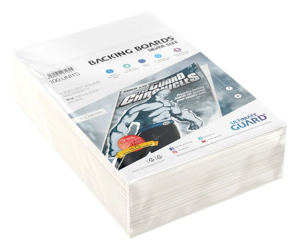 Φωτογραφία προϊόντος: Ultimate Guard Comic Backing Boards (100) - Silver Size