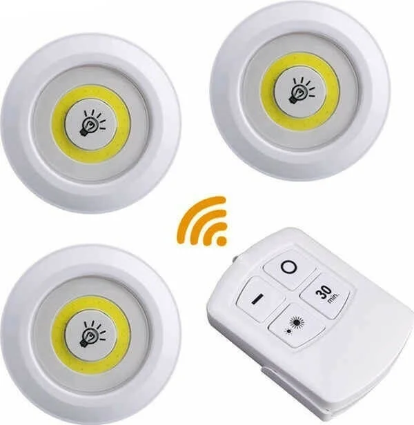 Φωτογραφία προϊόντος: OEM Φωτιστικά Cob Led Με Τηλεχειριστήριο 3 Τεμάχια