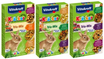 Φωτογραφία προϊόντος: Vitakraft τραγανά kracker triο-mix για κουνέλια 3τεμ με μέλι&φρούτα Vitakraft (4008239253385)
