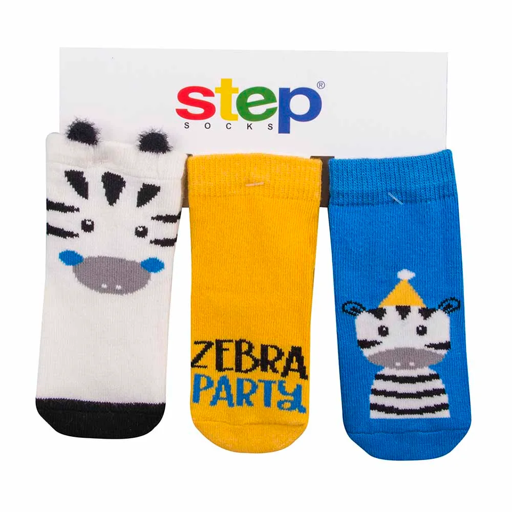 Φωτογραφία προϊόντος: Steps Καλτσάκια για Αγόρι Step Zebra Party 3τεμ.
