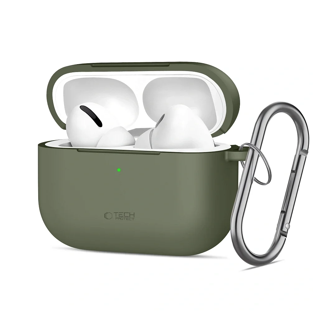 Φωτογραφία προϊόντος: Tech-Protect Θήκη Σιλκόνης Hook Apple AirPods Pro 3 Olive Green
