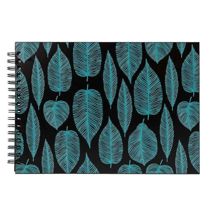 Φωτογραφία προϊόντος: Άλμπουμ Panodia TRENDY MEMORY spiral 34X23cm με 60 μαύρες σελίδες (LEAVES) (276194)