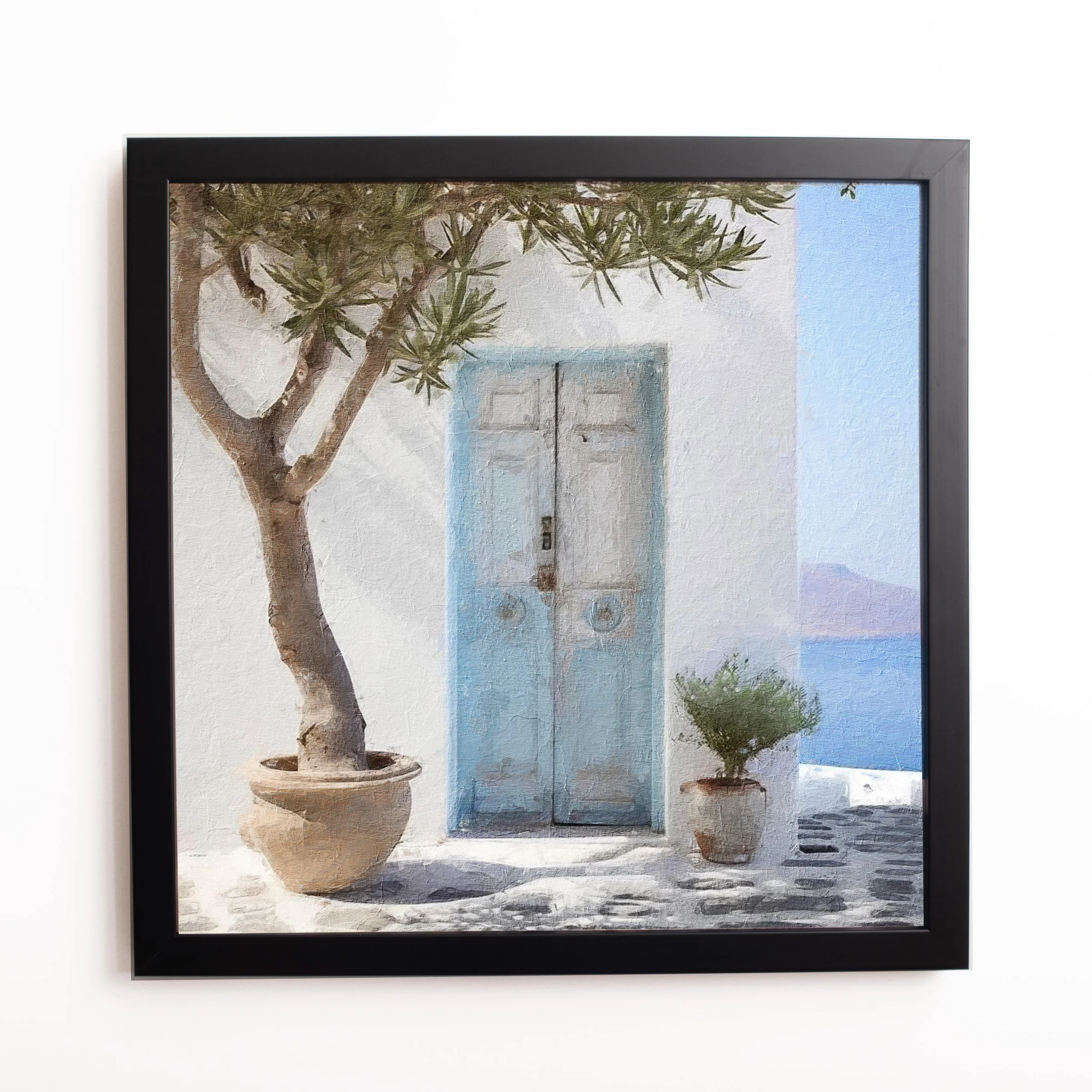Φωτογραφία προϊόντος: HOPER Θέμα (island 12 ) 1 Κάδρο 37x37cm κορνίζα ξύλινη χρώμα μαυρο θέμα με πλαστικοποίηση (Κ 2033/3+12 island)