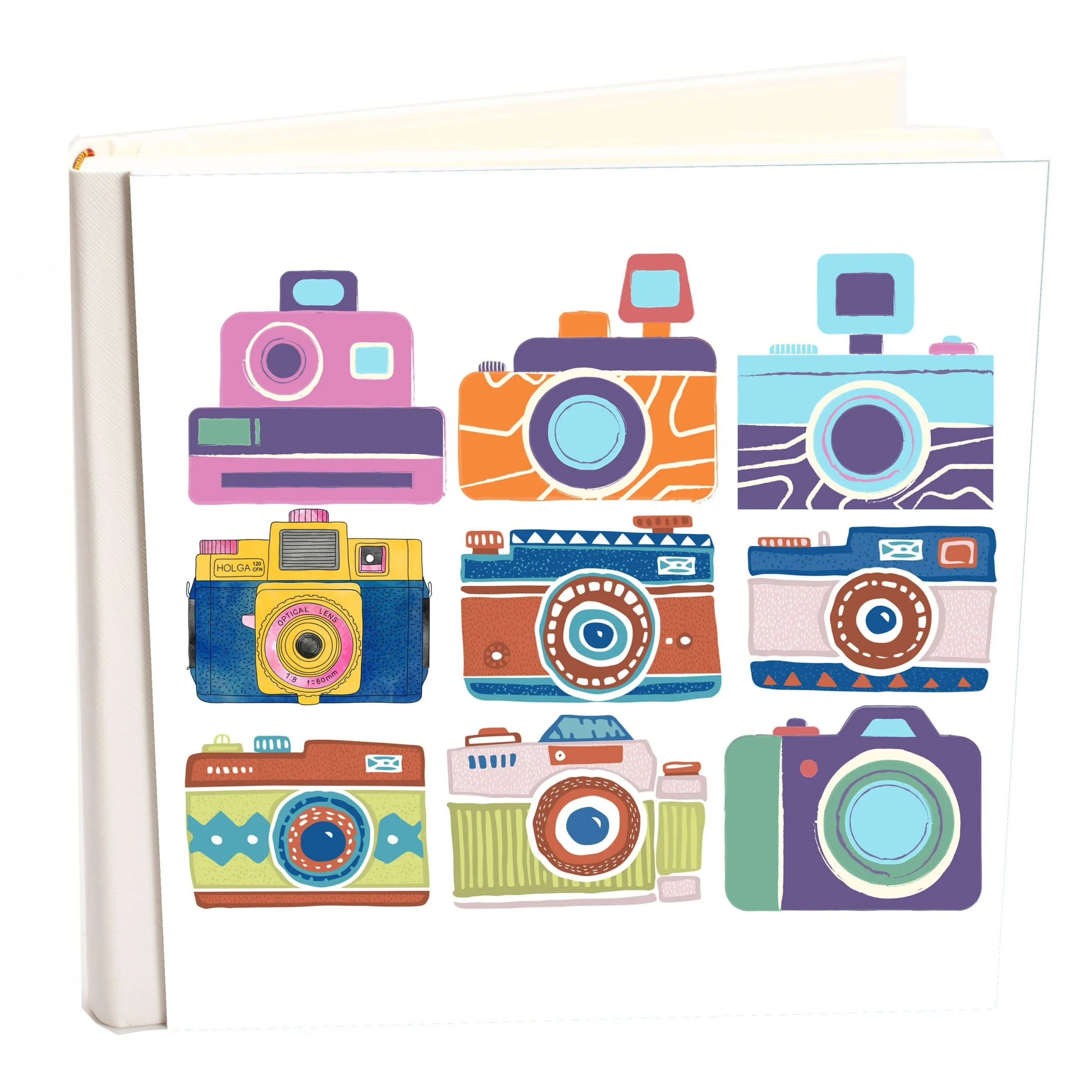 Φωτογραφία προϊόντος: HOPER Άλμπουμ my album Cameras White boho style με ριζόχαρτο 24x24cm και κουτί άλμπουμ