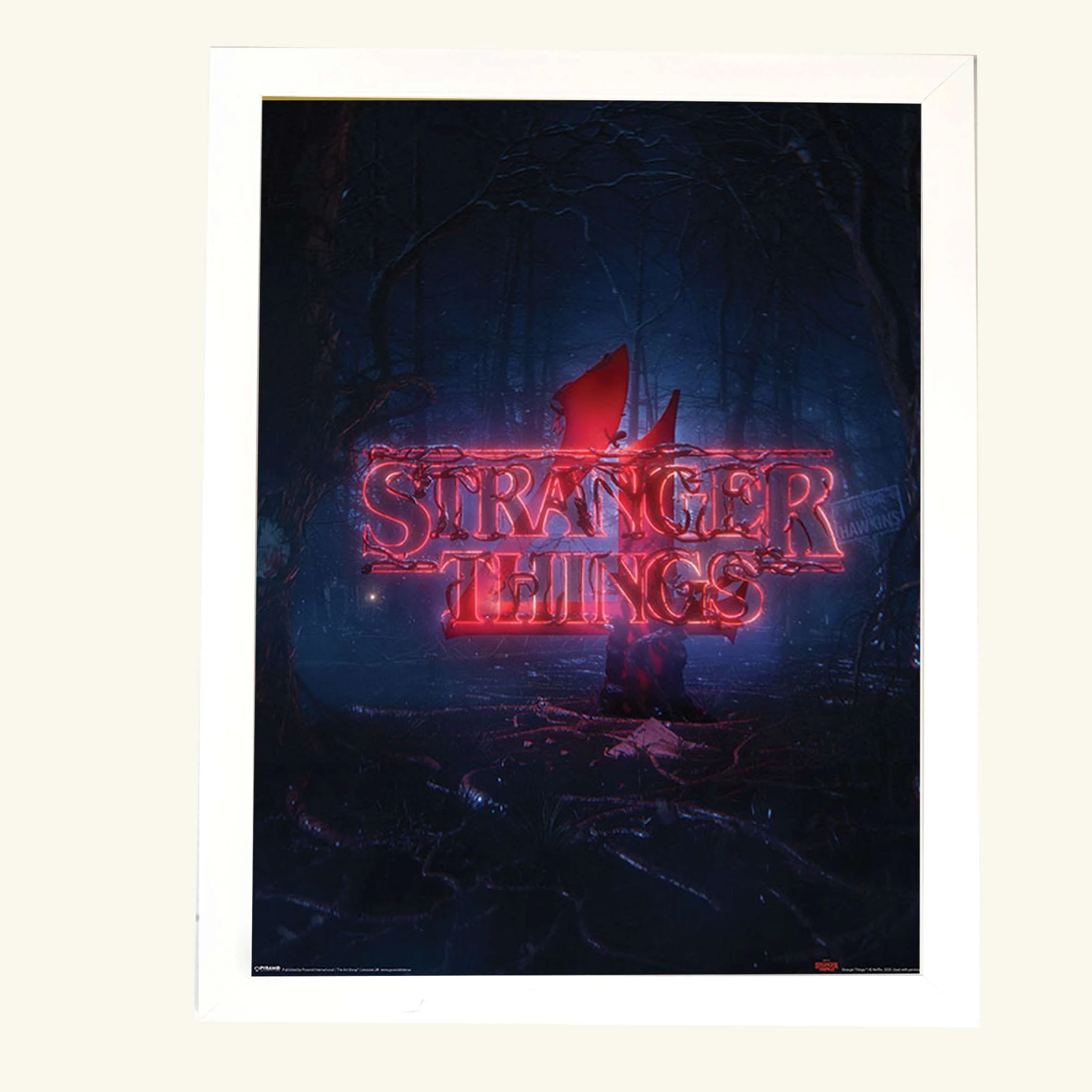 Φωτογραφία προϊόντος: HOPER Αφίσα Stranger Things S4 Teaser 40x50εκ Κορνίζα Ξύλινη Χρώμα Λευκό Με Τζάμι MAT K1041-3