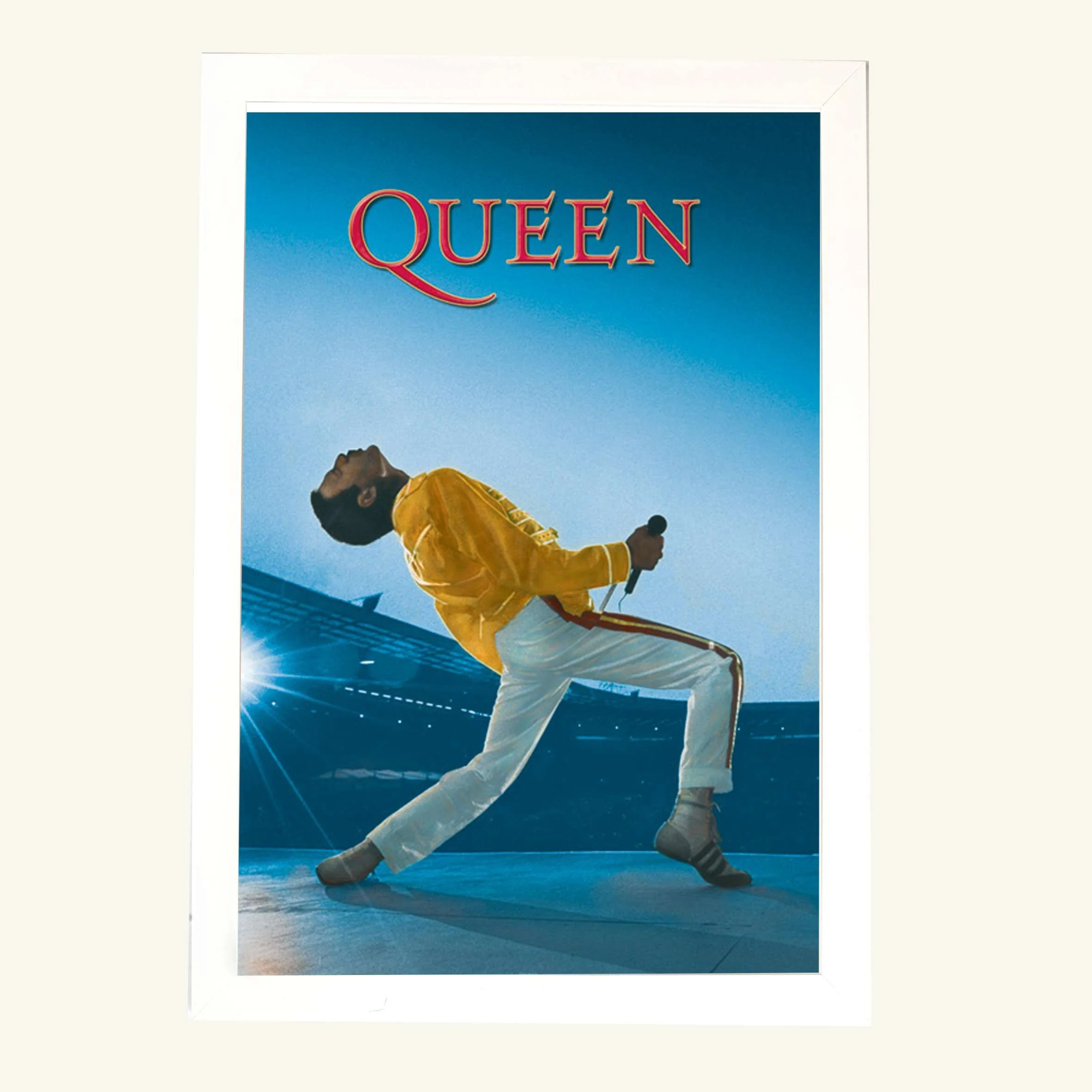 Φωτογραφία προϊόντος: HOPER Αφίσα Queen Live At Wembley 61x91,5εκ Κορνίζα Ξύλινη Χρώμα Λευκό Με Ακρυλικό Τζάμι Άθραυστο K1041-3