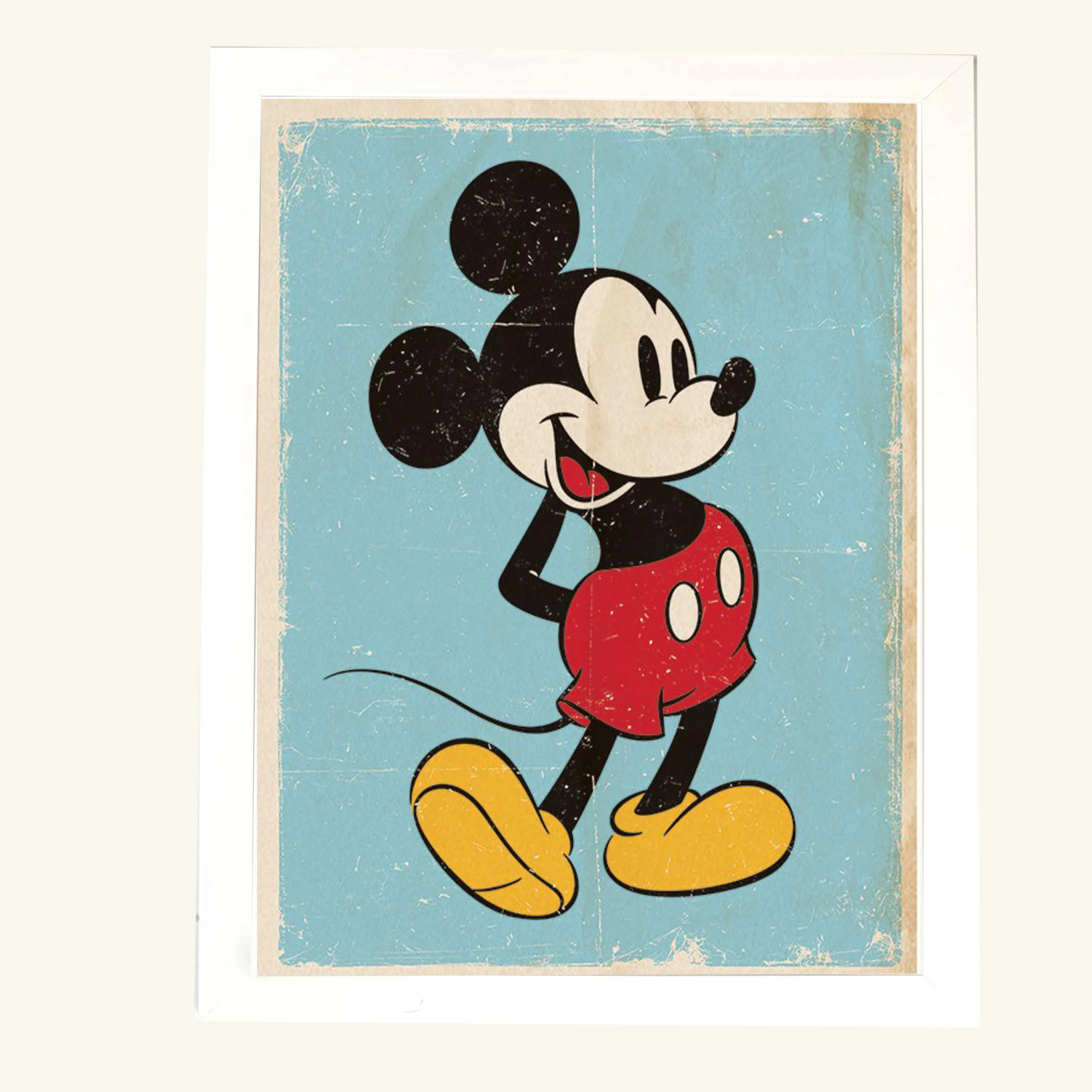 Φωτογραφία προϊόντος: HOPER Αφίσα Mickey Mouse Retro 40x50εκ Κορνίζα Ξύλινη Χρώμα Λευκό Με Τζάμι MAT K1041-3