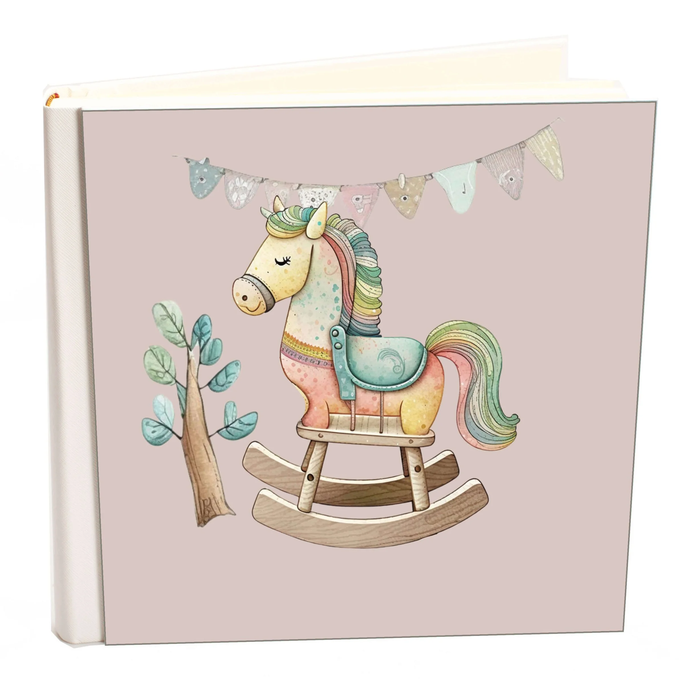 Φωτογραφία προϊόντος: HOPER Άλμπουμ my album rocking horse 01 boho style με ριζόχαρτο 24x24cm και κουτί άλμπουμ
