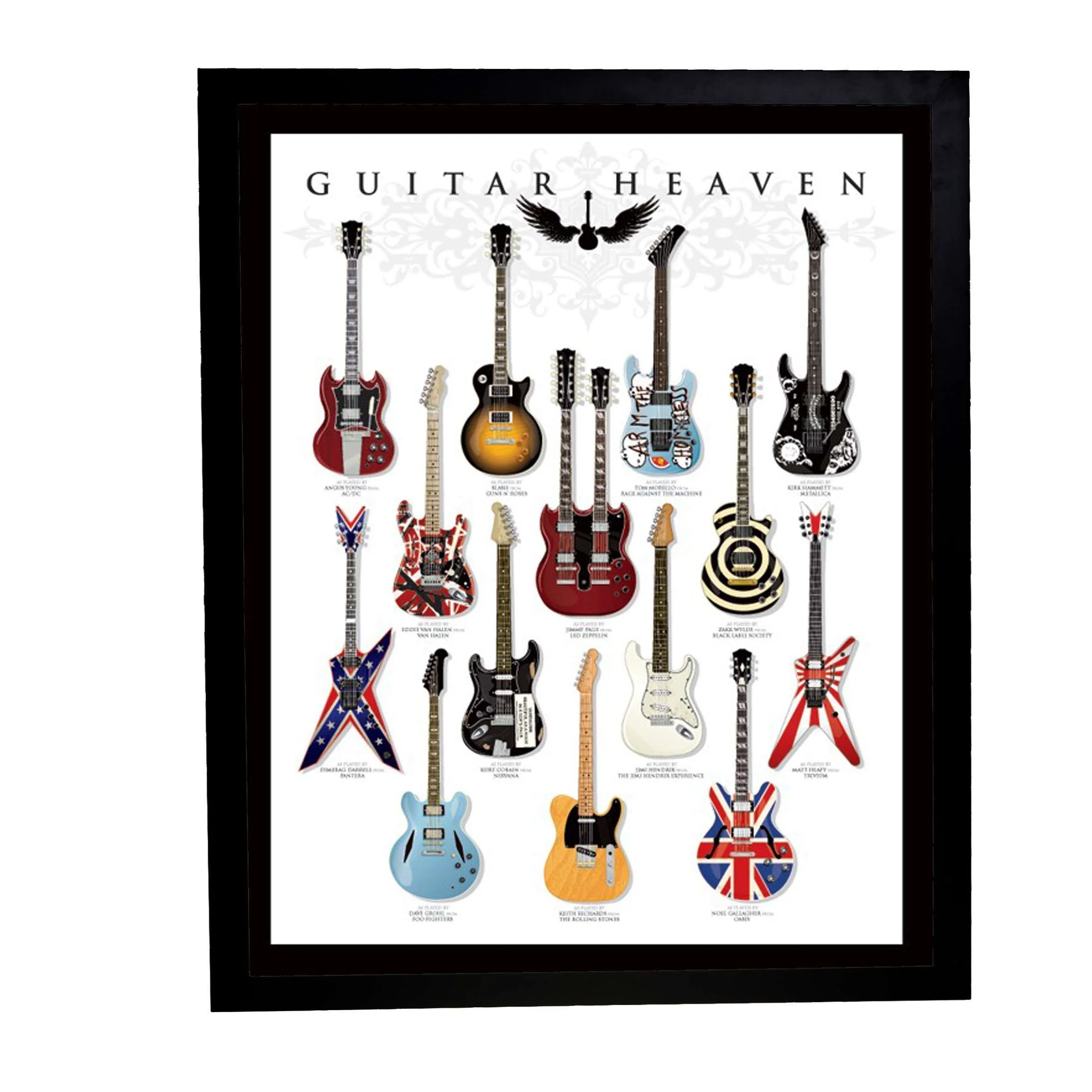 Φωτογραφία προϊόντος: HOPER Αφίσα Guitar Heaven 40x50εκ Κορνίζα Ξύλινη Χρώμα Μαύρο Με Τζάμι MAT K1041-69