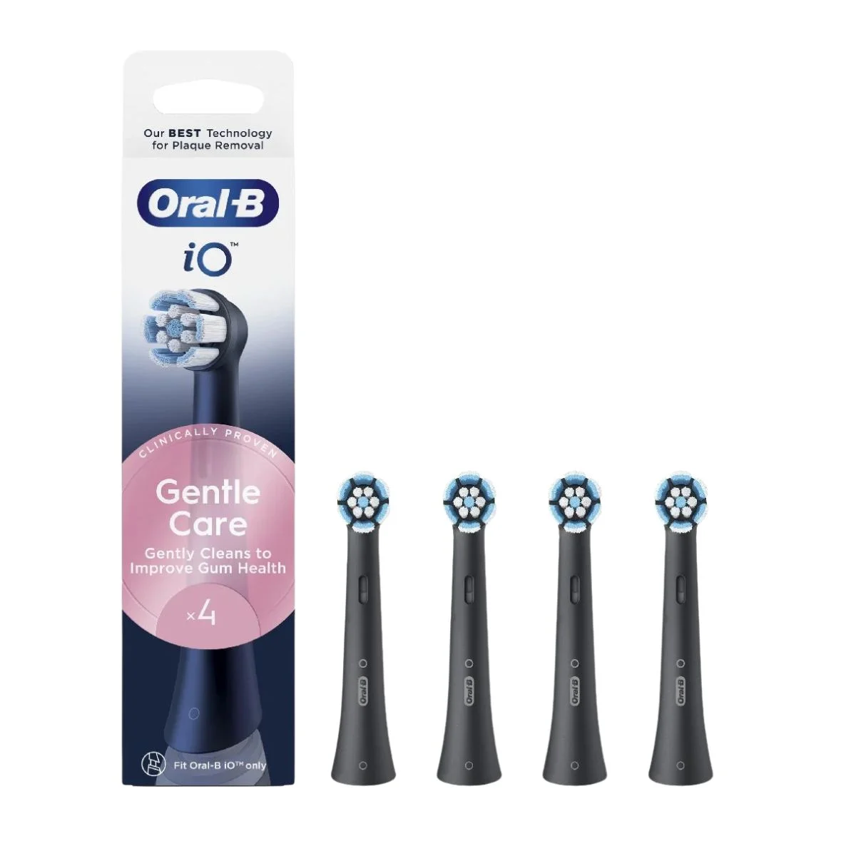 Φωτογραφία προϊόντος: Oral-B,Oral-B Ανταλλακτικά,Oral-B Ηλεκτρικές Οδοντόβουρτσες Oral-B iO Gentle Care Black Ανταλλακτικές Κεφαλές Ηλεκτρικής Οδοντόβουρτσας 4τμχ