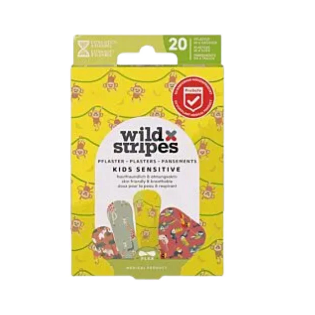 Φωτογραφία προϊόντος: Invisibobble Wild Stripes Kids Jungle Vibe Παιδικά Αυτοκόλλητα Επιθέματα 20τμχ